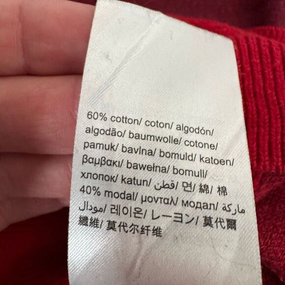 Calvin Klein Red Men’s Knit Sweater Splatter Style Size Large Cotton Blend - Picture 12 of 15